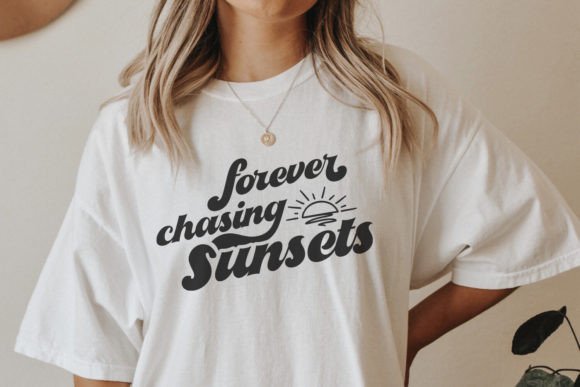 Forever Chasing Sunsets SVG Retro Summer