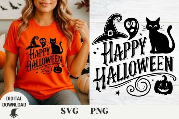 Happy Halloween Retro Svg, Sublimation