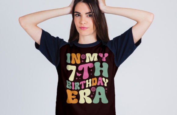 In My 7th Birthday Era SVG, Retro Girl