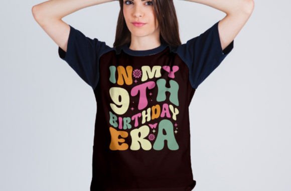 In My 9th Birthday Era SVG, Retro Girl