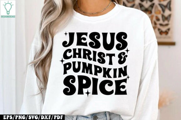 Jesus Christ Pumpkin Spice Retro SVG
