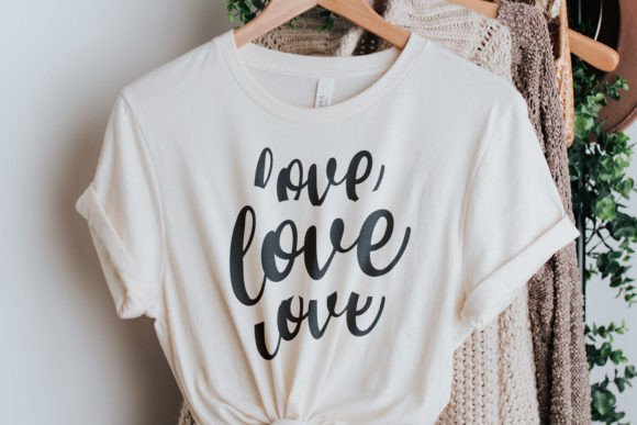 Love Retro Stacked SVG Valentines PNG