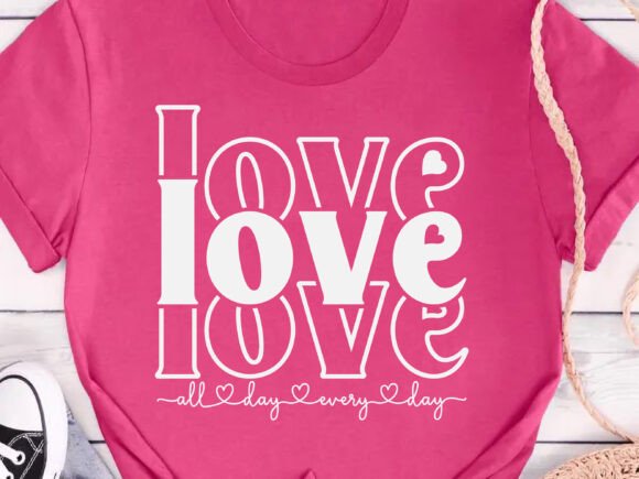 Retro Pink Love Svg, Valentines Shirt Review