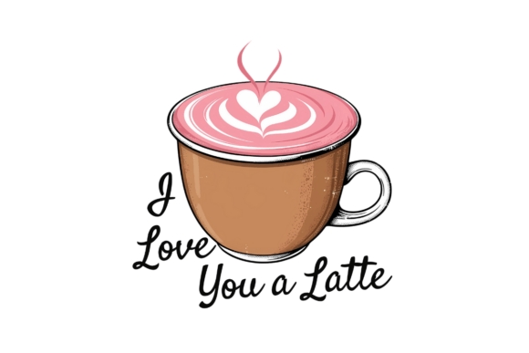 Retro Valentine Coffee Latte PNG Review