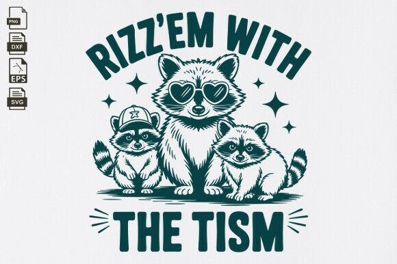 Rizz Em with the Tism Vintage, Retro Svg